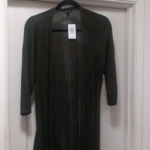 Dark Forest Green Light cardigan Duster